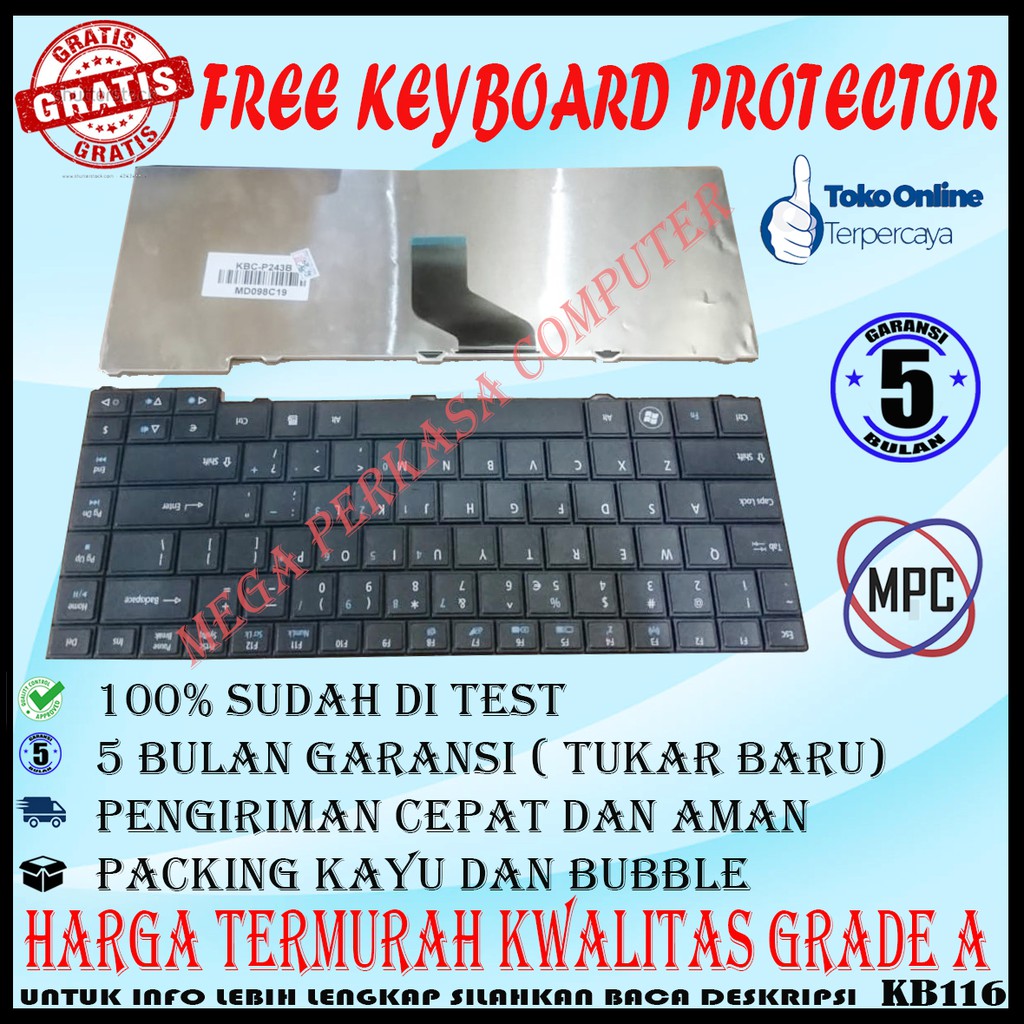 Keyboard Acer Travelmate 4750 4750G 4750Z 4750ZG TM4750 P243 Free Silicon