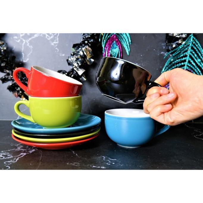 BLACK BRESCIA Coffee Cup I Cappucino Cup Porcelain I Cangkir Kopi Susu