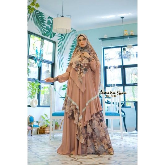 Set Syari Ceruty Babydoll | Gamis Annisa Syari by ASM | Gamis Original | Gamis Premium | Gamis Canti