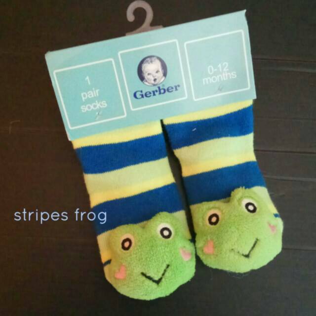 kaos kaki anak bayi boneka kerincing gerber baby boy girl rattle socks premium
