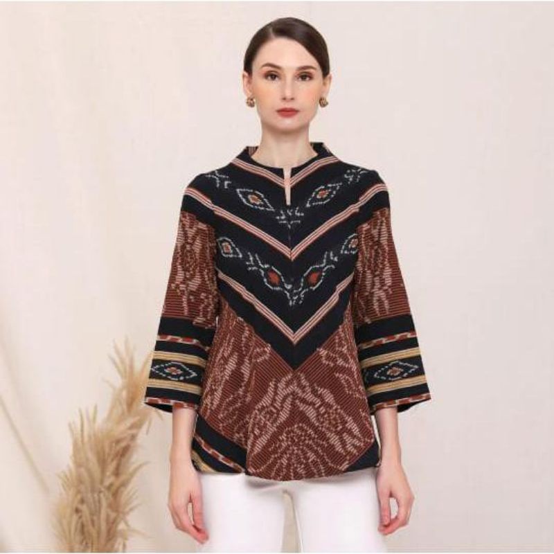BAJU TENUN BLOUSE TENUN JEPARA BAJU TENUN JEPARA BLOUSE WANITA BLOUSE ELEGANT