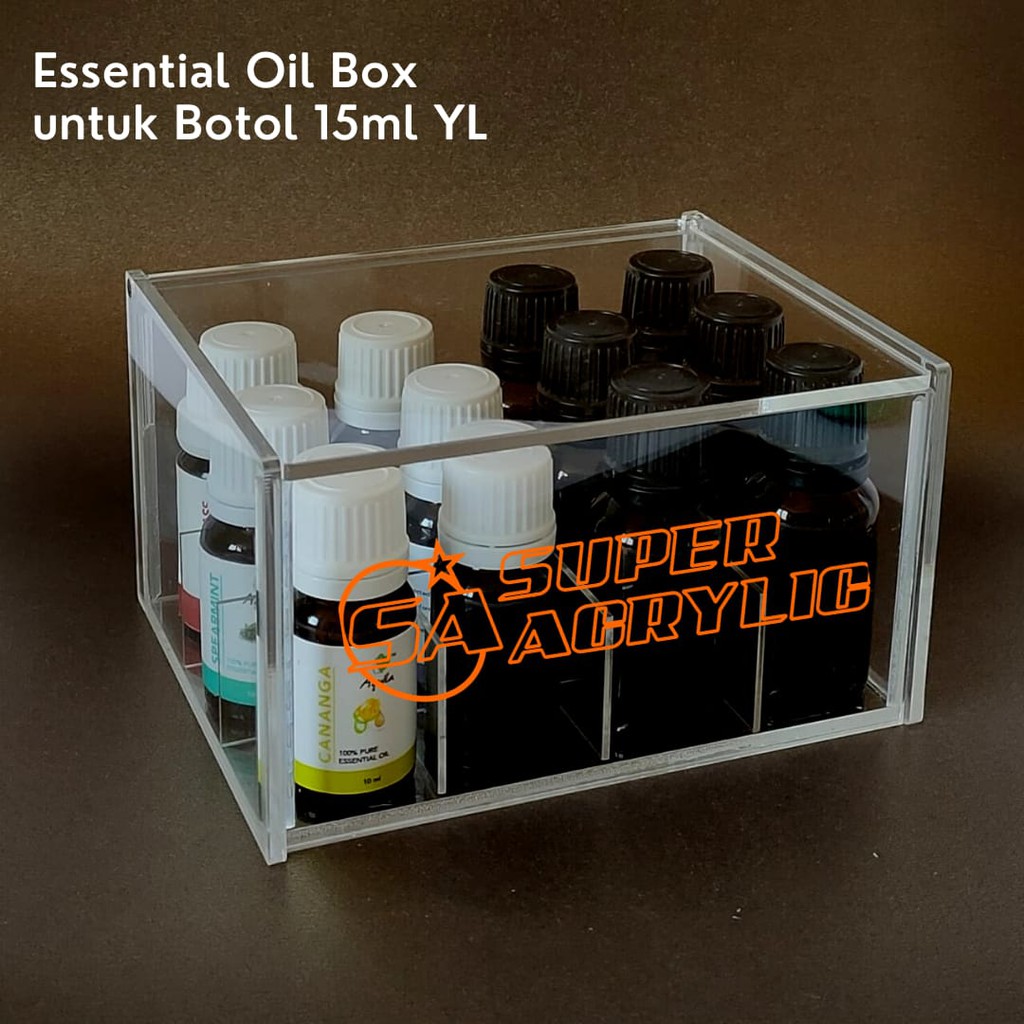 ACRYLIC BOX ESSENTIAL OIL Botol 15ml / Box Oil Akrilik