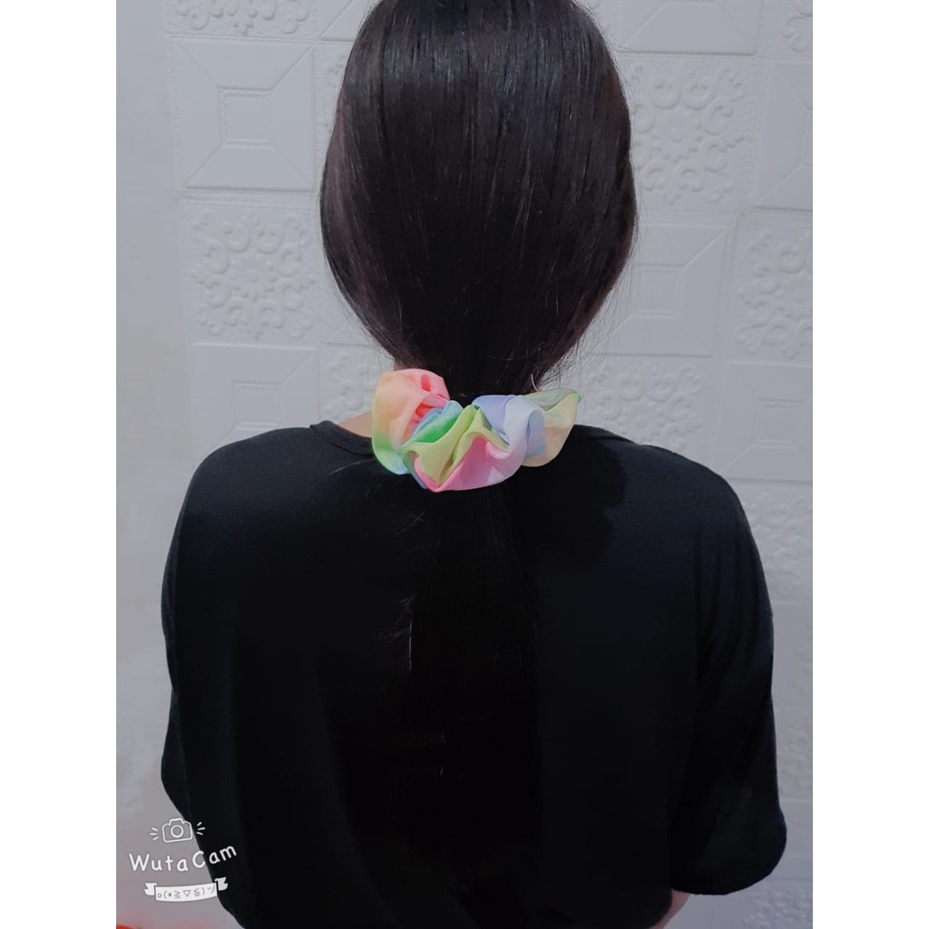 Ikat Rambut Ponytail Elastis  Scrunchie Korean style / Cepol Rambut  Wanita / Aksesoris Rambut