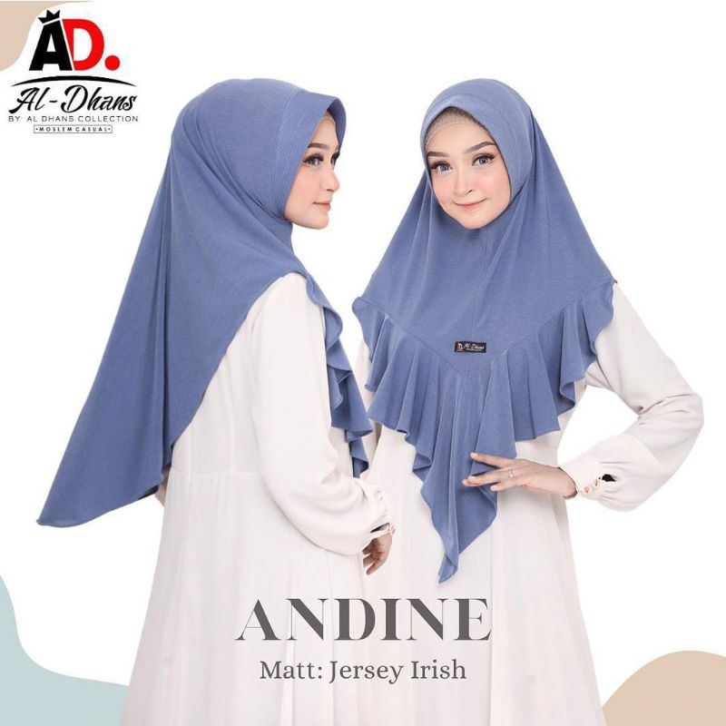 HIJAB INSTAN ANDINE POLOS / KERUDUNG INSTAN