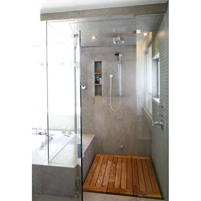 Jual SHOWER MAT lantai shower KAYU JATI || LANTAI KAMAR MANDI HOTEL MEWAH | Shopee Indonesia