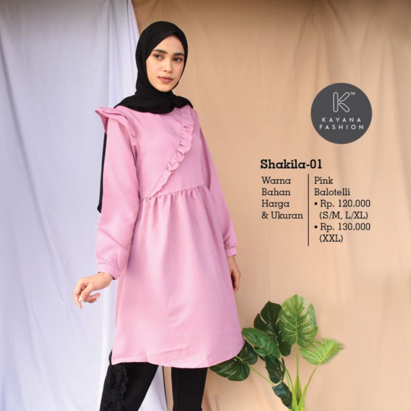 SYAKILA-KAYANA BAJU ATASAN WANITA WARNA PINK|COKLAT