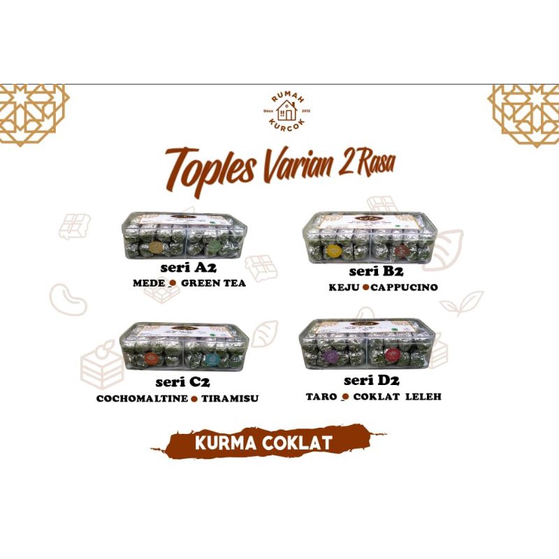 

Kurma Coklat Rumah Kurcok Toples 2 Varian Rasa