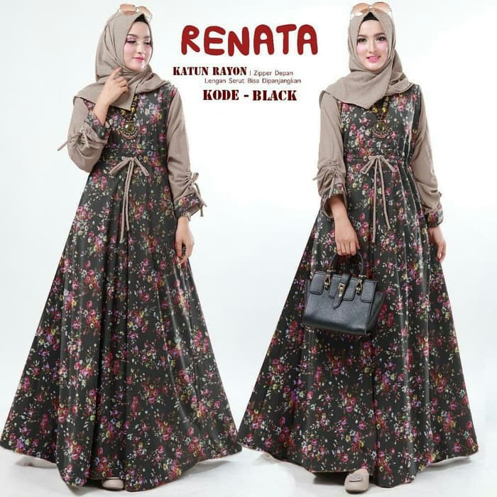 GAMIS SYARI ANNAJAH CAPUCCINO 900GR 110 140 ALLSIZE GAMIS SYARI BUSUI CADAR CREPE HQ POLOS MURAH I.