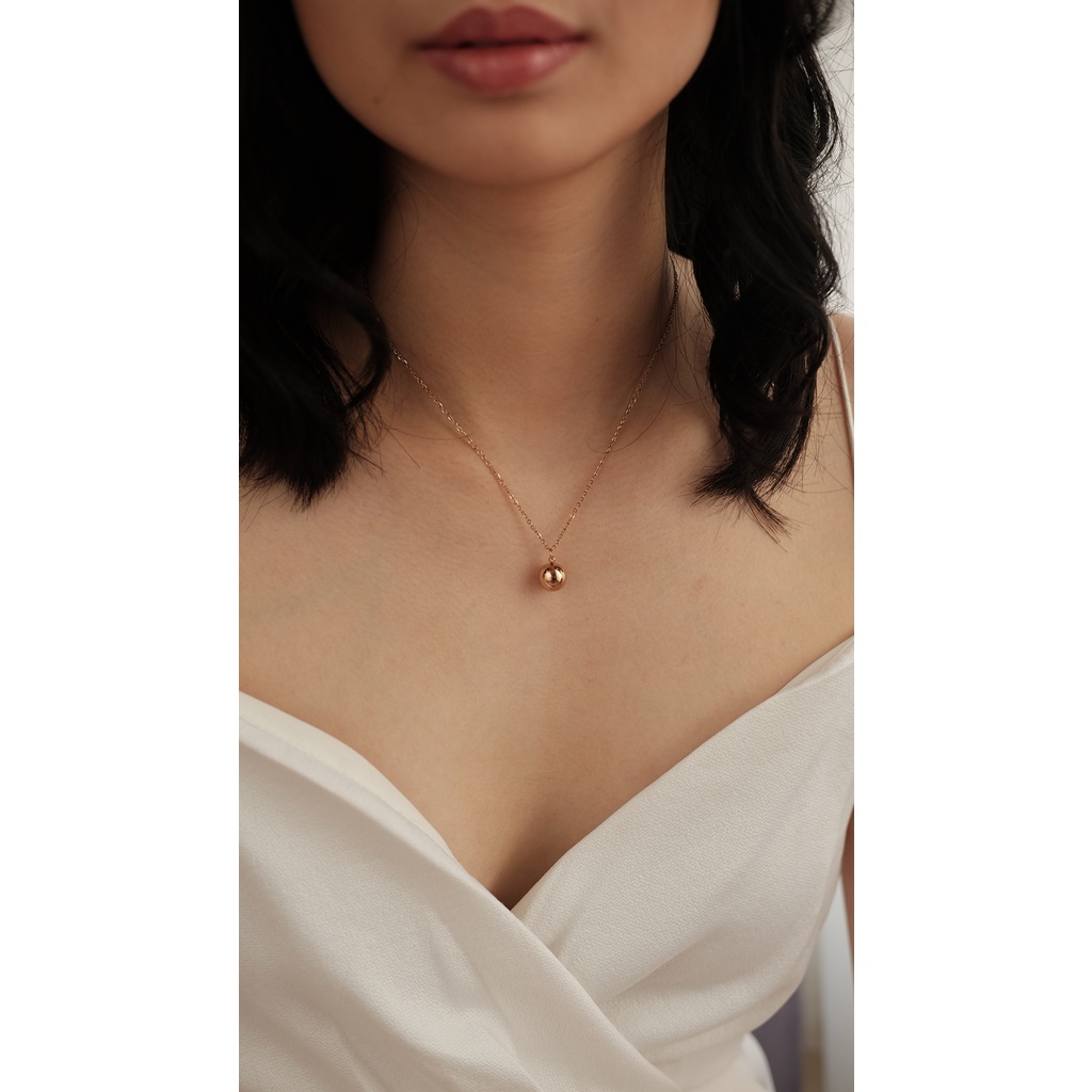 LUCIA - Kalung Titanium Lapis Emas Necklace Perhiasan Tunangan Anti Karat Stainless  1010