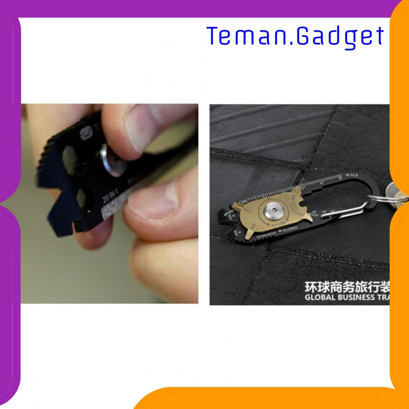 TG-ID041 UTILITY FIXR POCKET MULTITOOL 20 IN 1 EDC SURVIVAL KEYCHAIN TOOL