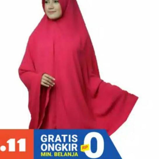 Laris[LR 017](1 kg : 3 pcs) Khimar syari super jumbo PAD XXXXL BUNDAR  bisa buat mukena