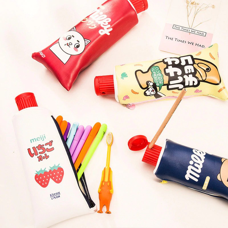 

INDORETAIL | Kulit Berkualitas Tinggi Pasta Gigi Pensil Besar Kapasitas Besar 2 In 1 Pen Tas dengan