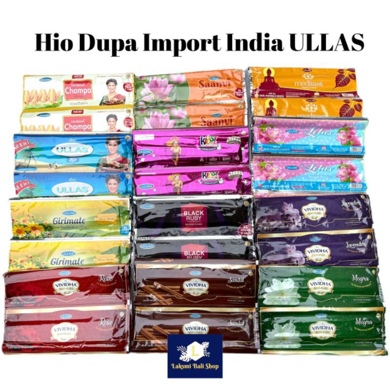 Hio Dupa Buhur India Wangi Aromaterapi Ullas