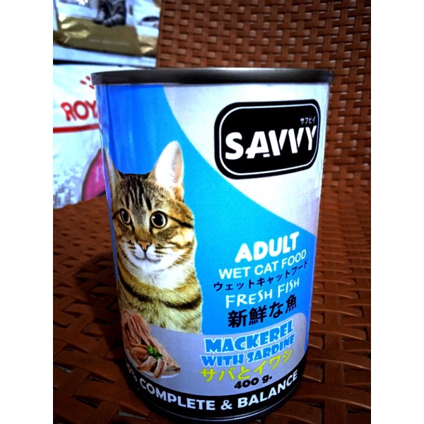 savvy cat food 400gr kaleng adult mince mackarel and sardine