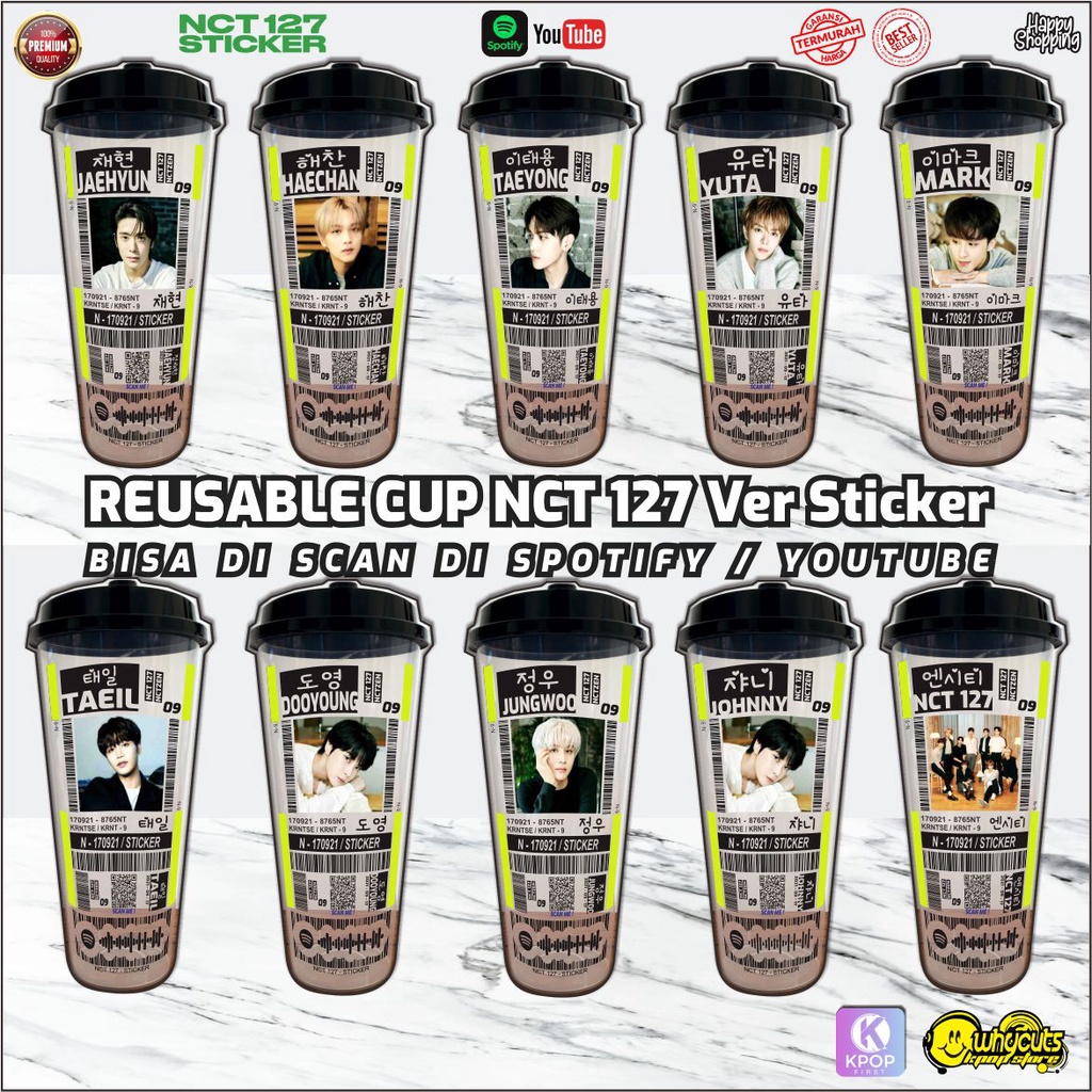 Reusable Cup kpop // NCT 127 STICKER