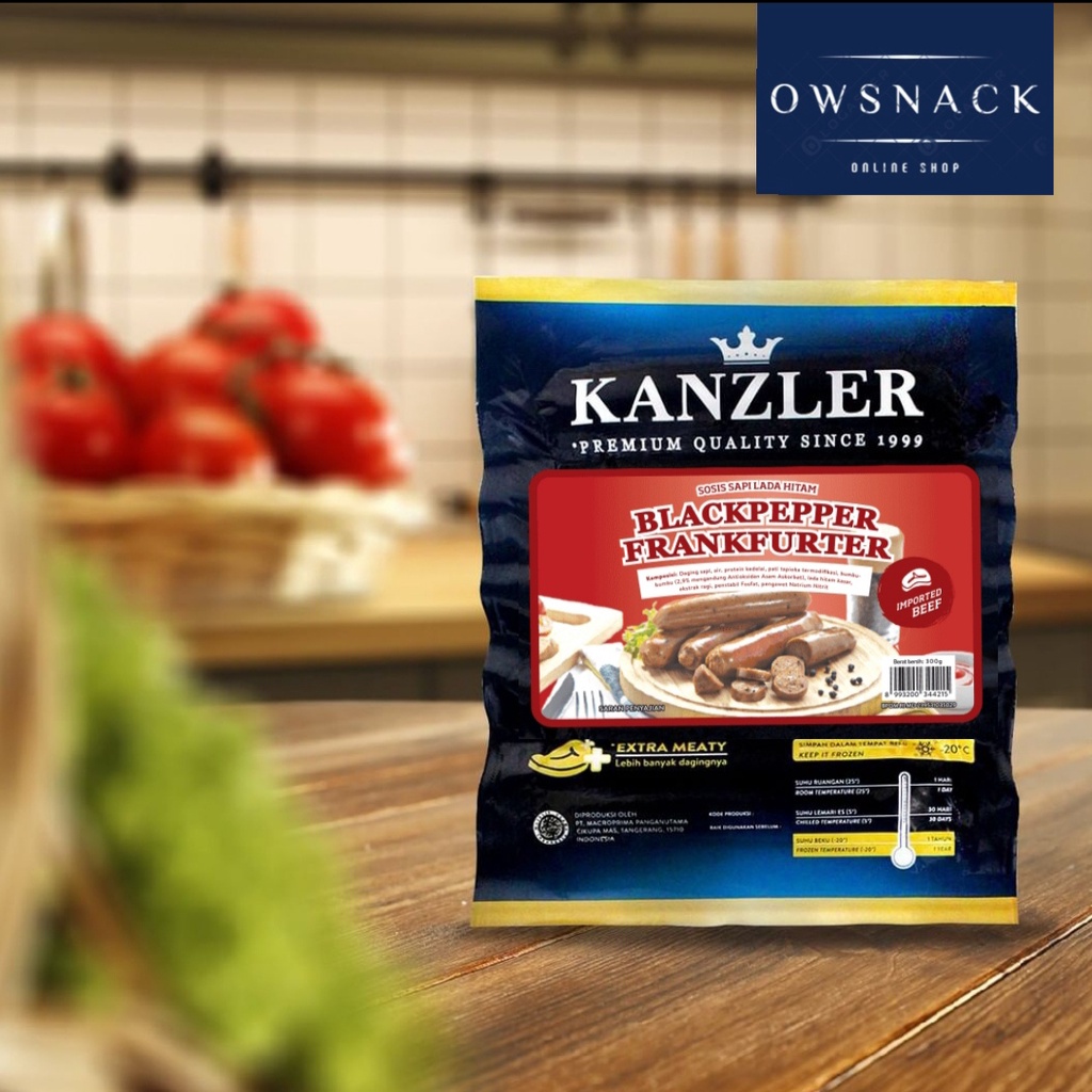 KANZLER BLACKPEPPER FRANKFURTER 300gr /300 gr SOSIS SAPI