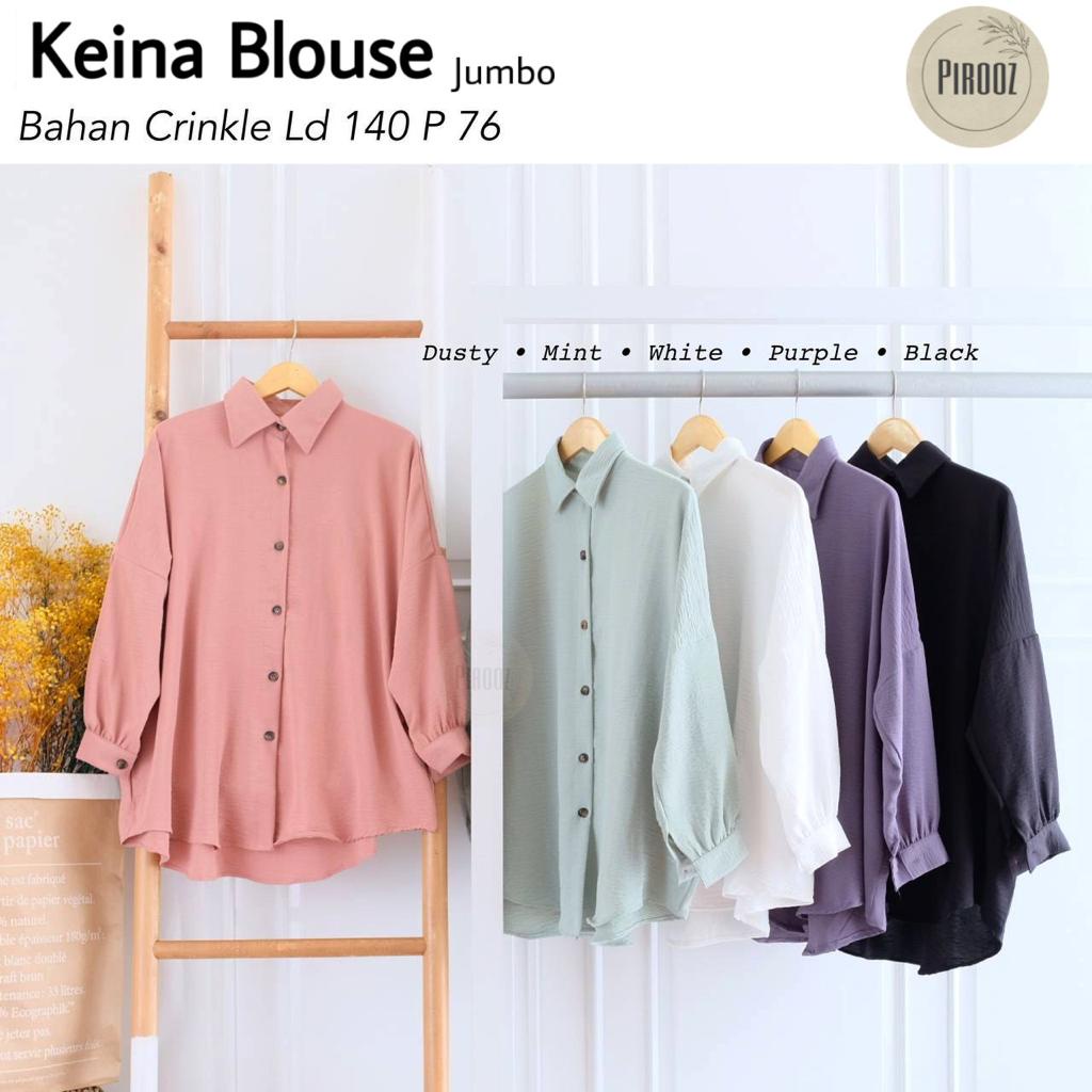Pirooz Kemeja Wanita Rayon Crinkle Keina Blouse