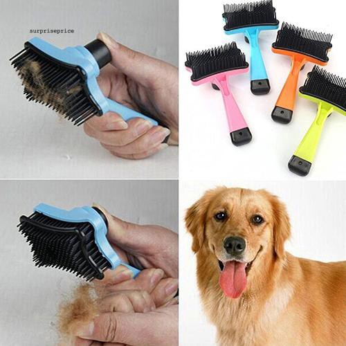 Sisir grooming Dengan Tombol Untuk Anjing / Kucing