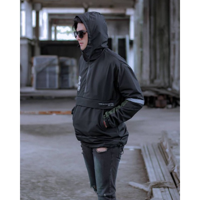 JAKET PRIA WANITA CAGOULE PARASUT WINDBREAKER LINE THE BOJIEL