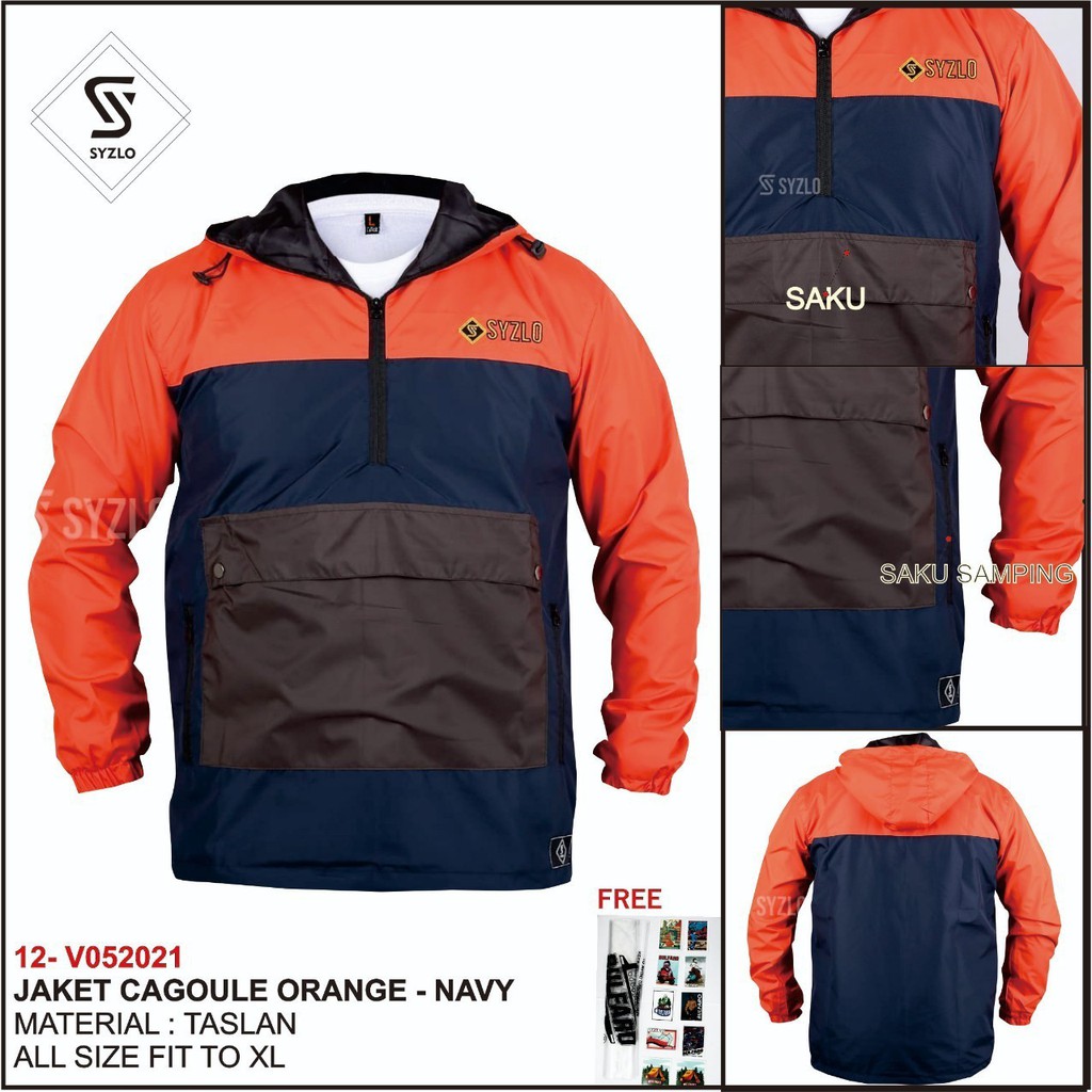 JAKET CAGOULE PRIA | JAKET SIMPLE PRIA | JAKET CAGOULE SAKU DEPAN | JAKET CAGOULE SIMPLE PRIA