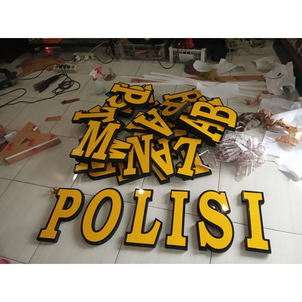 LETTER TIMBUL FULL AKRILIK