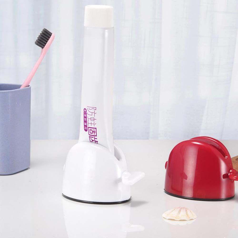 【 ELEGANT 】 Dispenser Odol Plastik Berguna Presser Lazy Tools Manual Toothbrush Holder