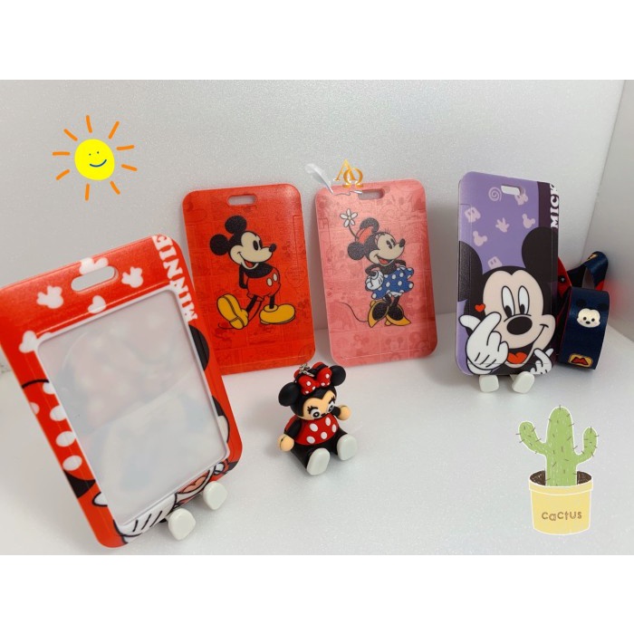 

Unik Tempat Kartu Unik / Card Holder Tali Motif Micky Mouse Imut Series Bagus