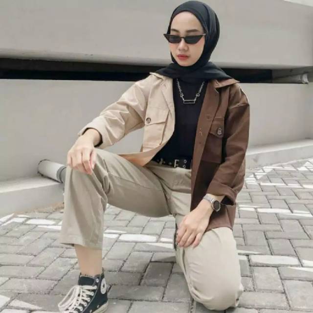 Binggo combi mocca jaket wanita atassn fashion remaja