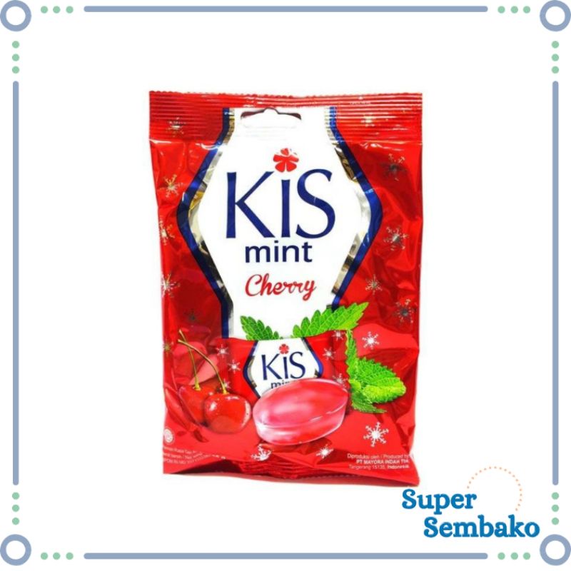 PERMEN KIS MINT CHERRY 125gr ISI 54 BUTIR PCS LEBIH BANYAK