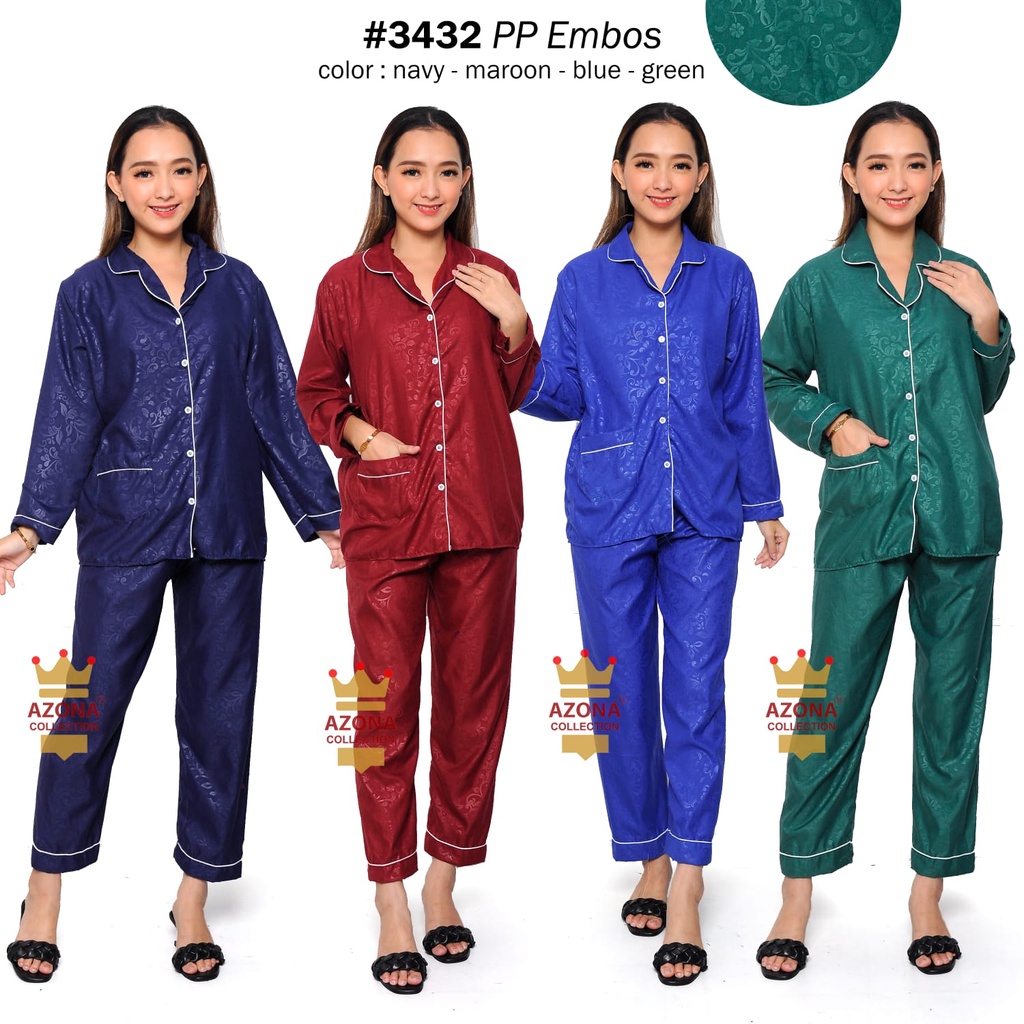 Dtree . baju tidur piyama pp embos.piyama pp embos dewasa katun eropa