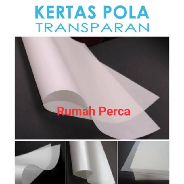 KERTAS POLA PUTIH / KERTAS POLA JIPLAK / KERTAS POLA TRANSPARAN 40GSM / KERTAS HVS POLA