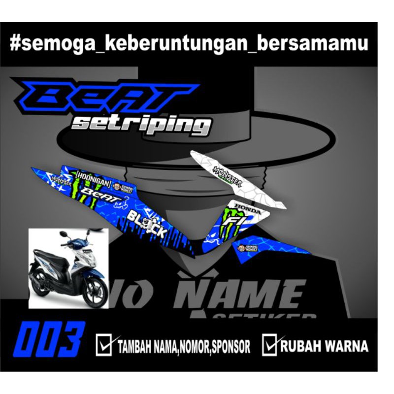 striping semi full setiker stiker beat fi (b17)  2013-2015 variasi stiker motor honda setriping beat