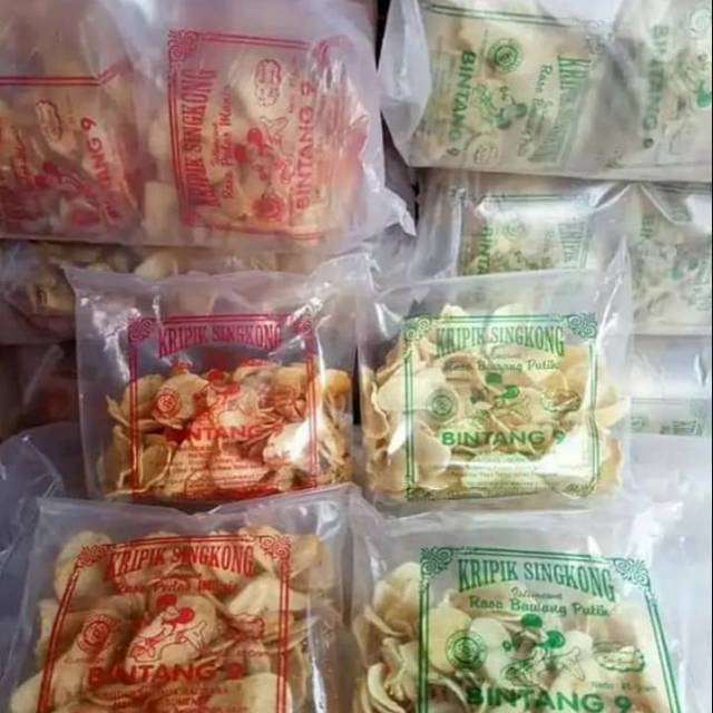 

Keripik singkong bintang 9 berat 85 grm.keripik madura .