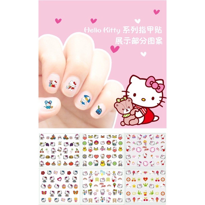 Mainan Sticker Kuku 3D Anak - Nail Sticker Motif Karakter Tempelan Cat Kuku