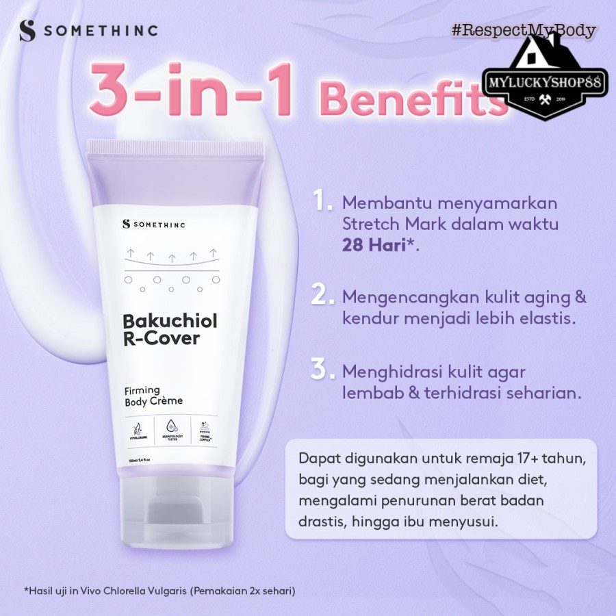 Somethinc Bakuchiol R-Cover Firming Body Creme Stretch Mark Cream