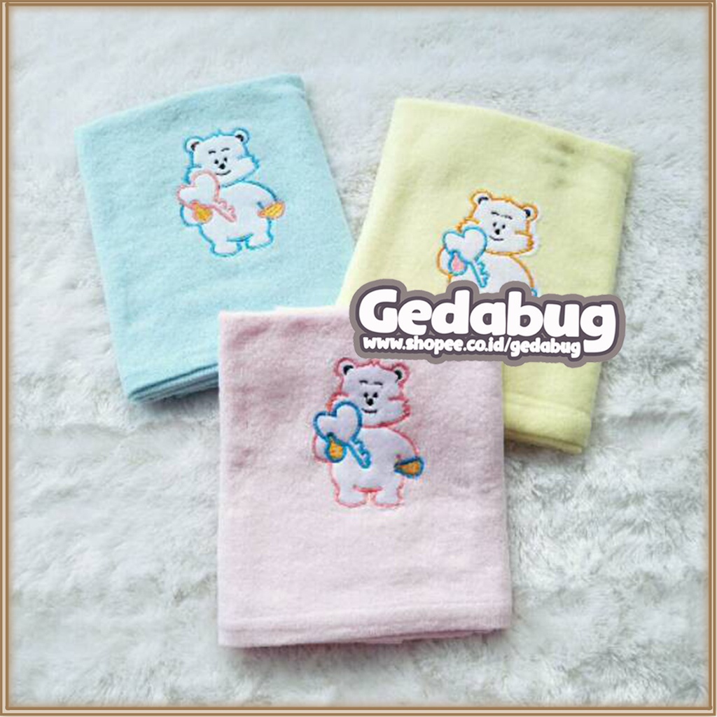 Handuk Mandi Bayi IVORY BORDIR 110x60 Perlengkapan Mandi Bayi Semi Kapas - Gedabug