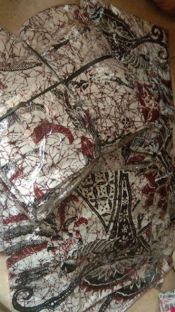 Kemeja Batik Pria Lengan Pendek Size M L Xl Xxl Bswart Batik Hrb026 Kenongo Hem Panjang Padi