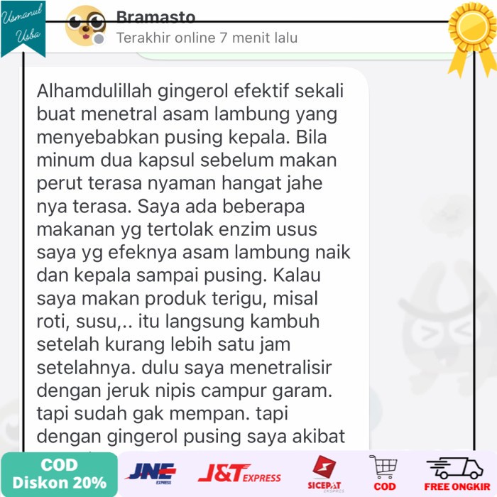 

◾COD◾ RAW 100 Gingerol / Rematik, Masuk Angin, Sakit Perut, obat herbal jahe