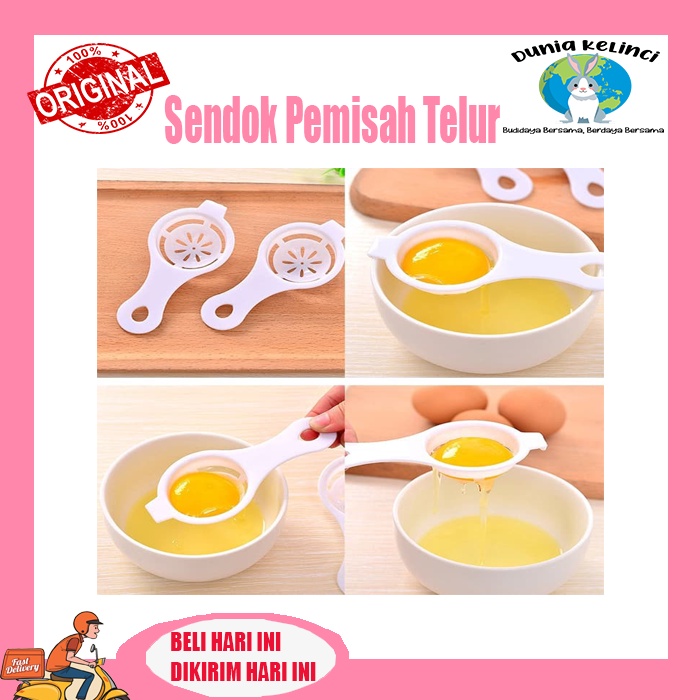 Sendok Alat Pemisah Kuning Telur Egg White Separator Saringan Telur