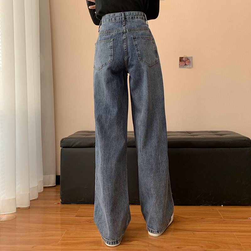 korean loose straight celana vintage jeans kekinian8563