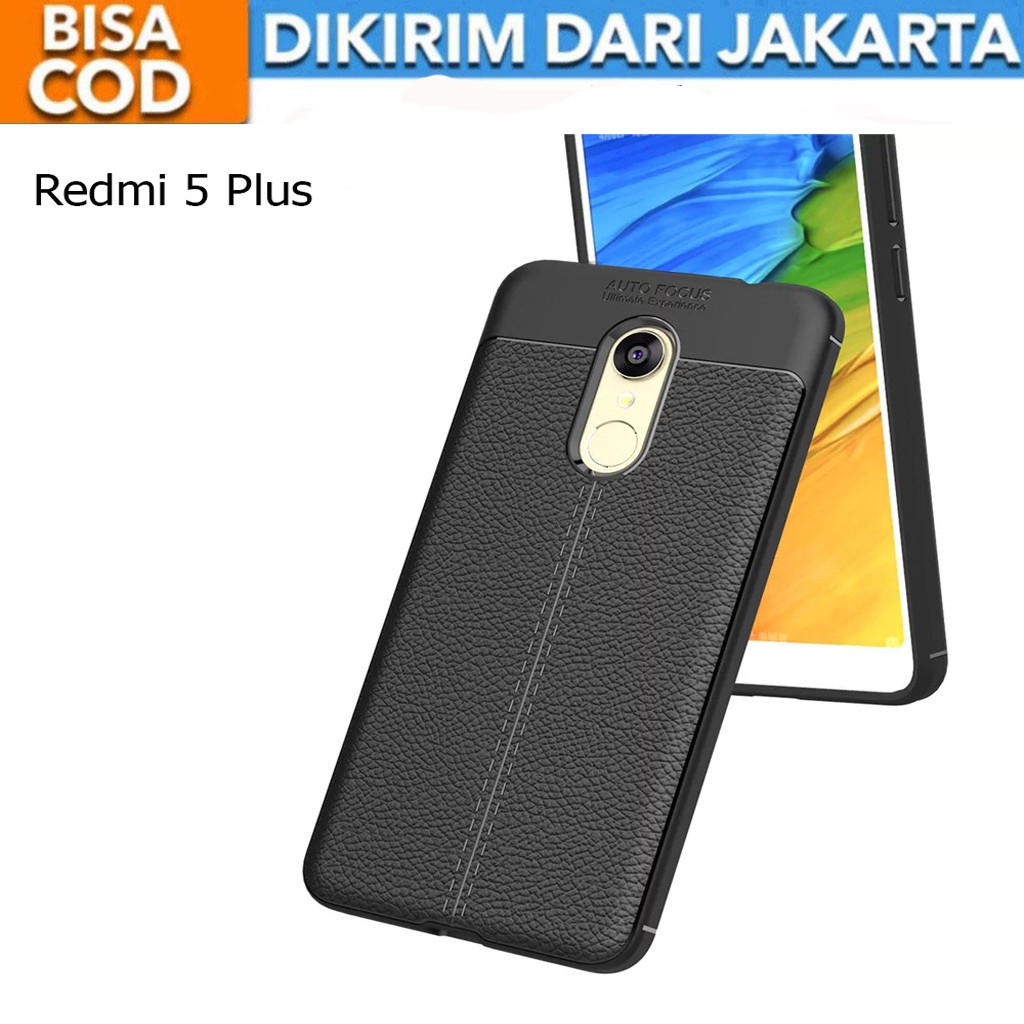 Case Auto Focus Xiaomi Redmi 5 Plus Leather Experience SoftCase Slim Ultimate / Casing Kulit