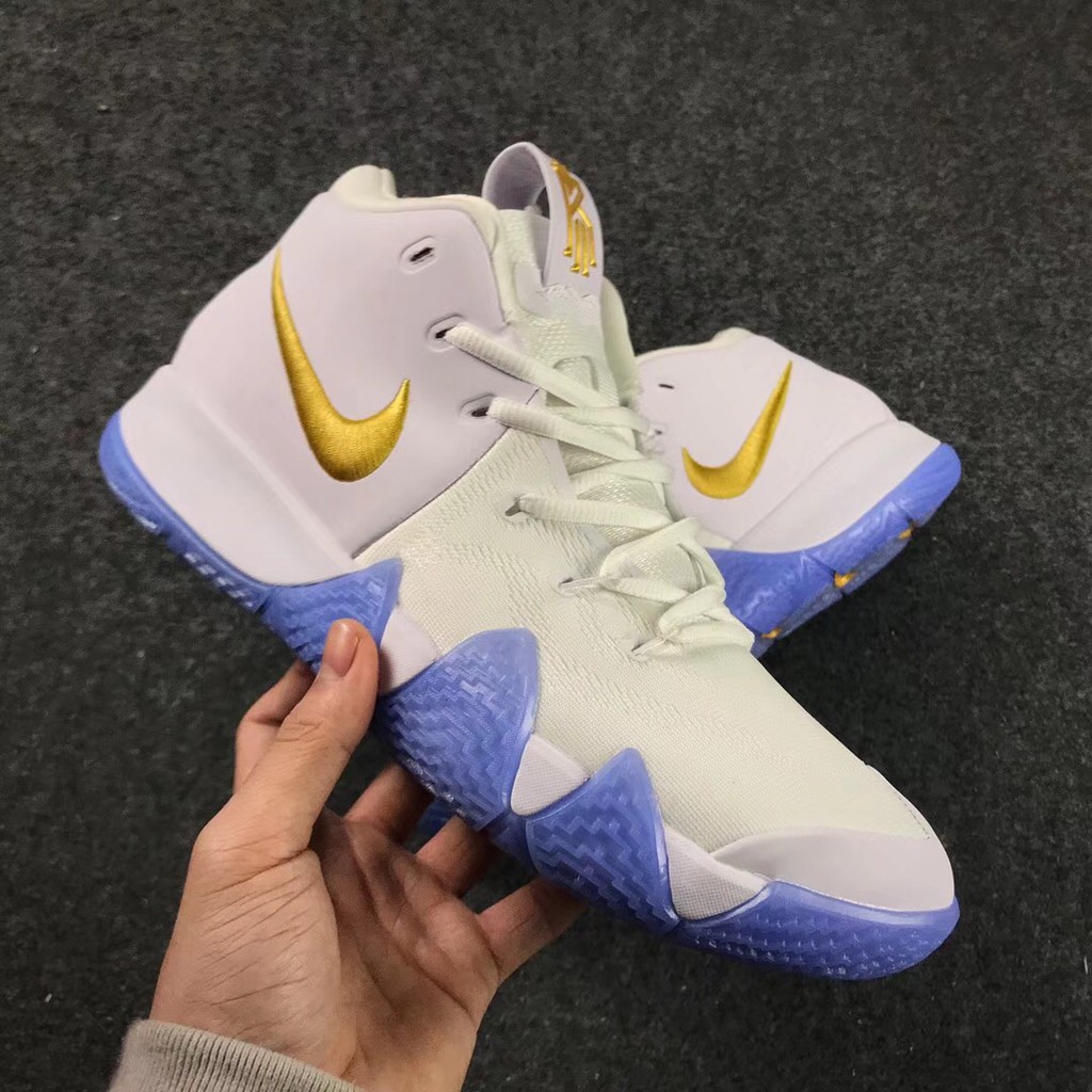 kyrie 4 white and gold