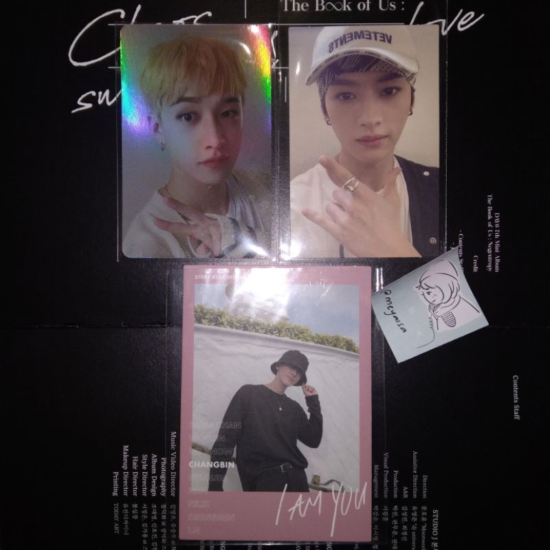 skz pc bangchan nacific holo stray kids + lee know go live concept a + changbin i am you polaroid