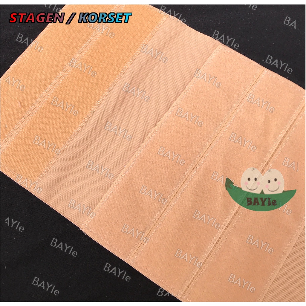 BAYIe - Korset / Stagen Pelangsing/Pengecil Perut setelah Melahirkan Model PEREKAT Double Bahan Tebal GOLDEN NICK Y23P Lebar 23.5 cm Size M, L, XL, XXL