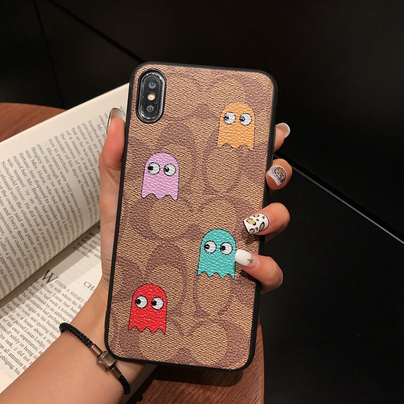 Case Bahan Kulit PU Desain Coach Untuk iPhone 14 13 12 11 Pro X XS Max XR SE2020 7 8 Plus