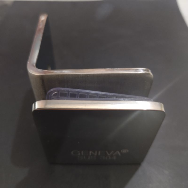 Glass Clip 90° Geneva SUS 304 tebal 4mm Glass to Wall/Kaca ke Tembok