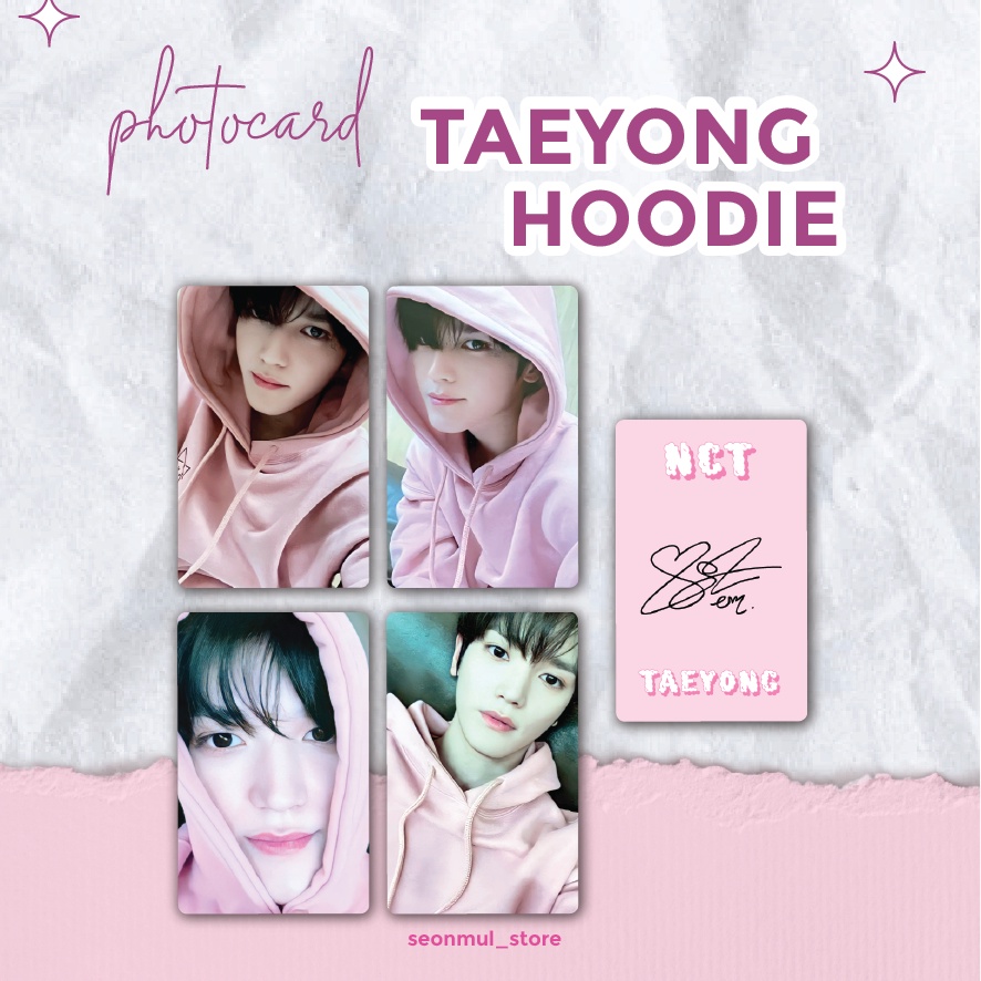 RARE!! PHOTOCARD PC TAEYONG HOODIE PINK / PHOTOCARD PC NCT TAEYONG