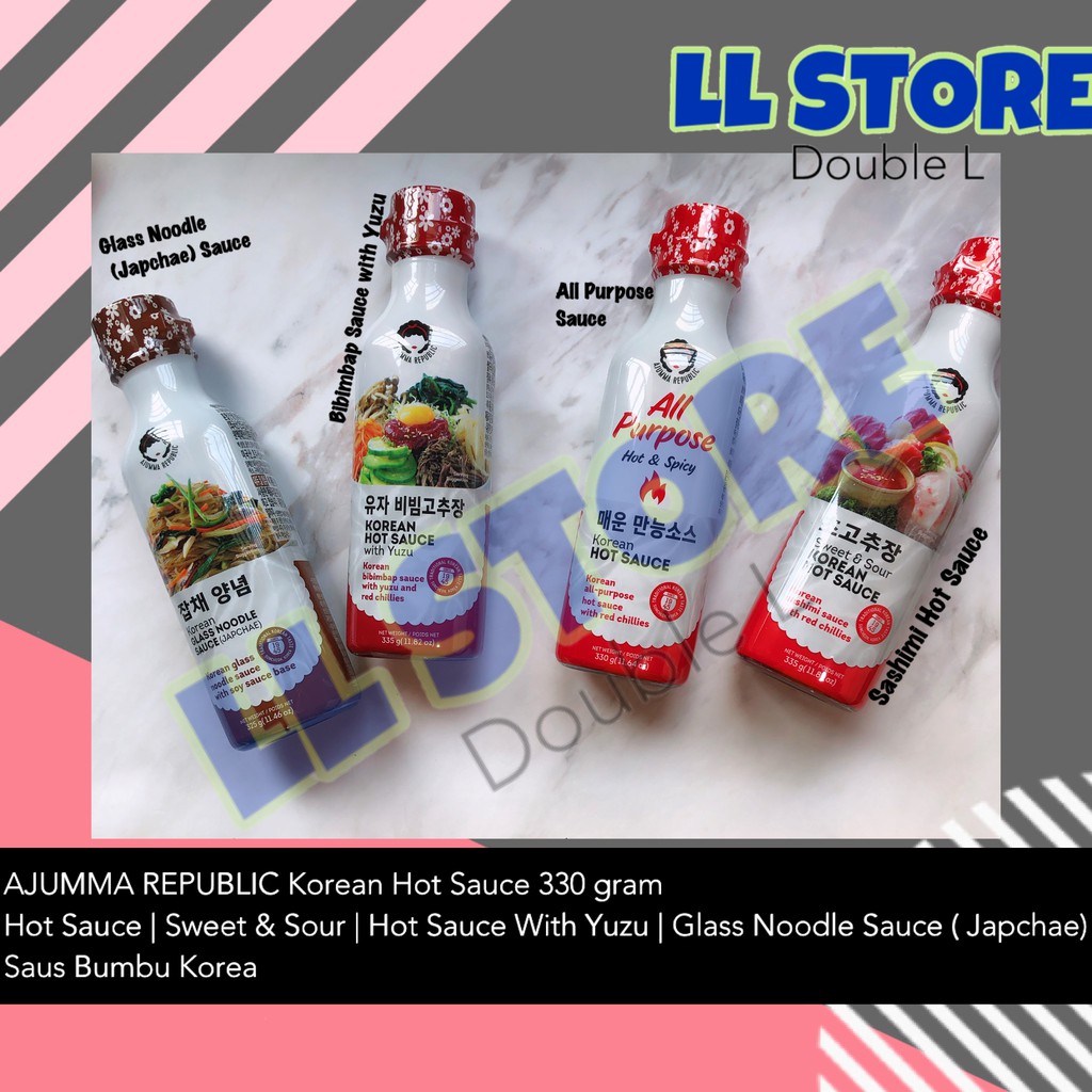 

AJUMMA REPUBLIC Korean Hot Sauce 330 gr | Japchae Bibimbap Sashimi Sauce | Saus Korea