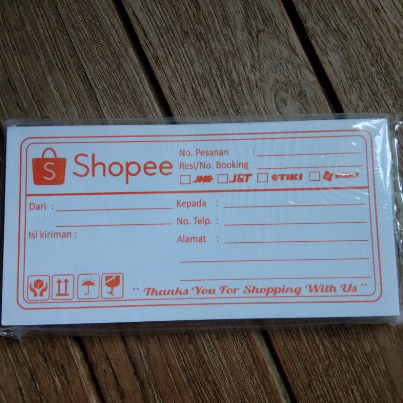 

Label Kertas Pengiriman Shopee