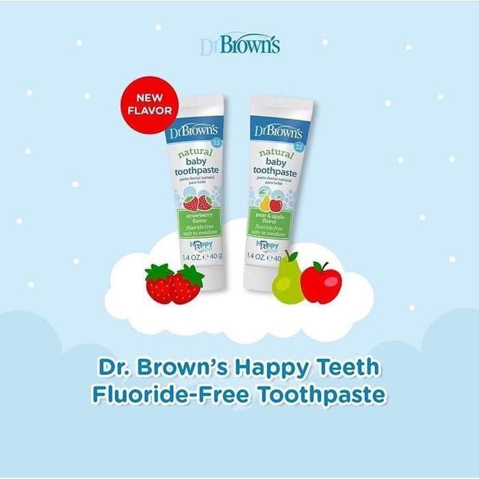 DR BROWNS Dr.Brown’s Natural Baby Toothpaste Fluoride Free (Pasta Gigi / Odol Anak Bayi 40gr)